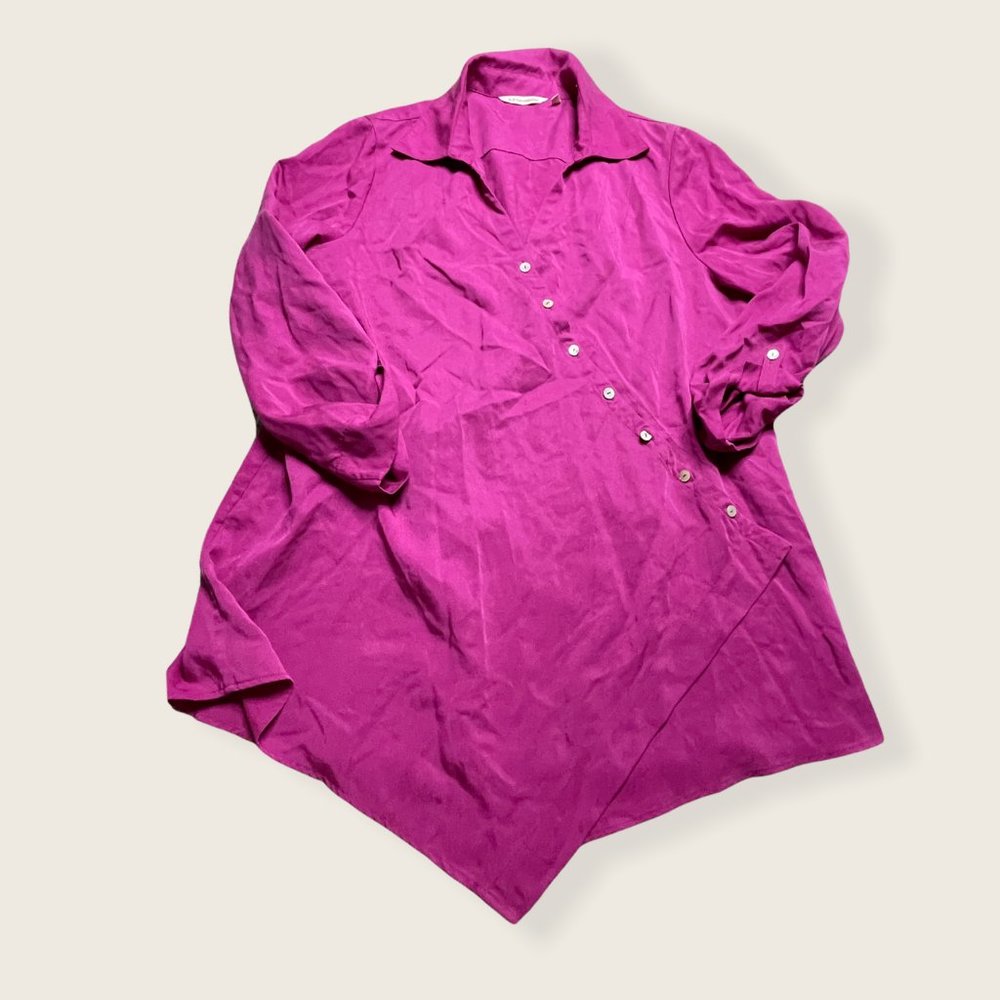 Soft Surroundings Pink Tencel Tunic Crossover XL